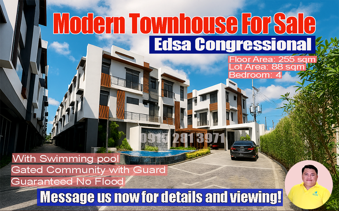 3 Storey Townhouse for sale in EDSA Muñoz Congressional Avenue Quezon City